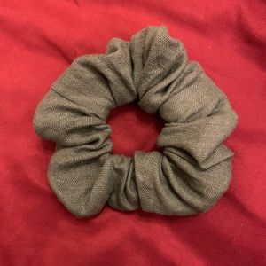 Handmade Sage Green Linen Scrunchies